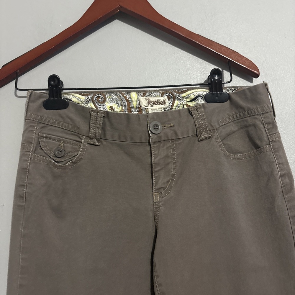 Womens Jezebell Mid Rise Boot Cut Brown Khakis Pants Sz 9 Jeans - Picture 7 of 12